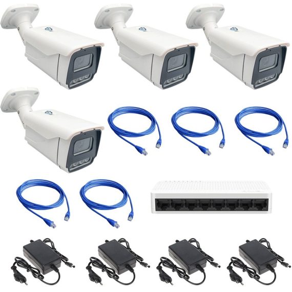 پکیج 4 کاناله دوربین 4 مگاپیکسل دید در شب رنگی IP
